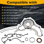 Timing Cover Gasket Set for Dodge Ram Chrysler 200 300 Jeep (2011-2018)