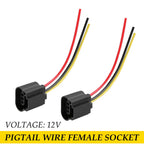 2X Headlight Bulb Repair Plug Socket Pigtail for (9008 H13)