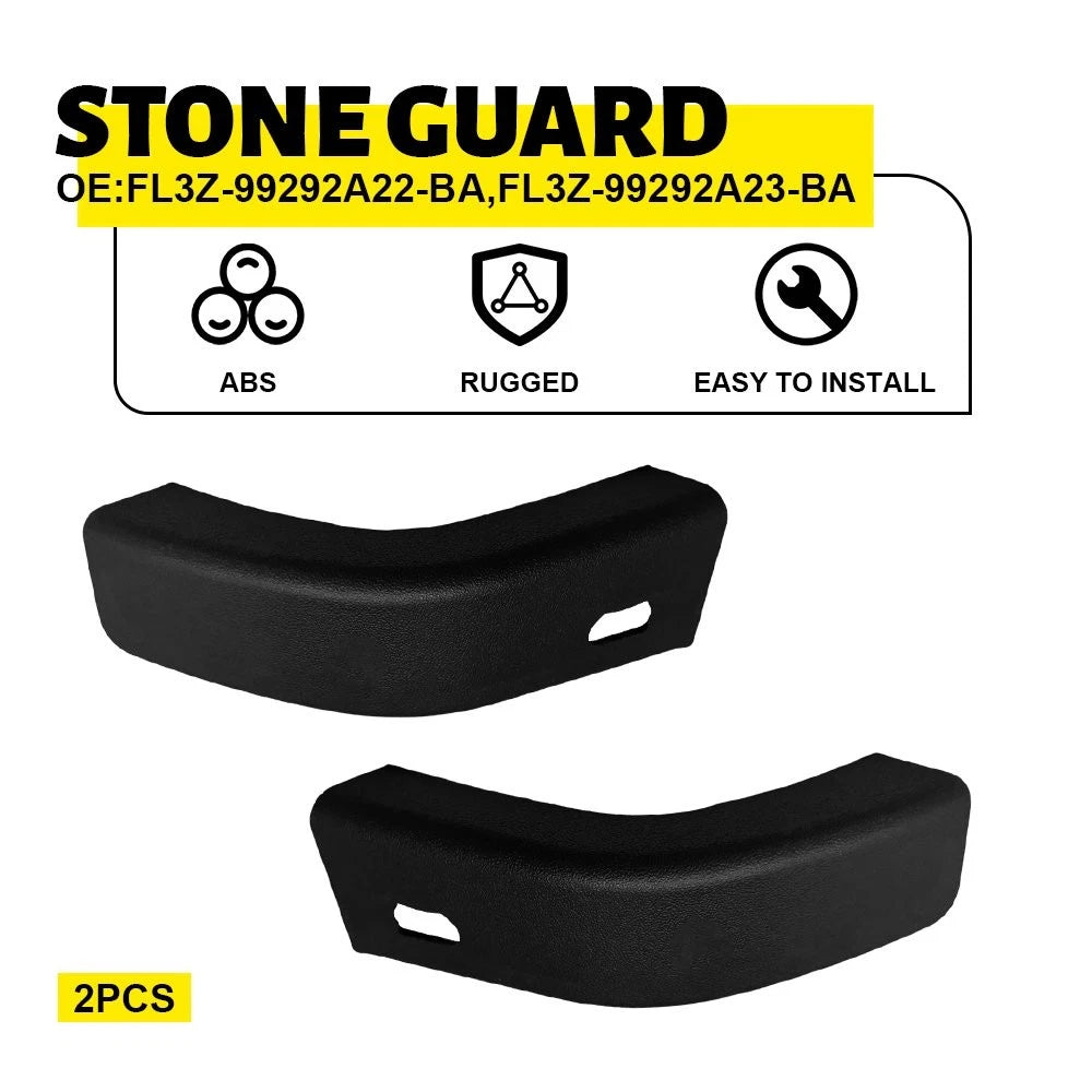 Set of 2 Front Bed Side Stone Guard Deflectors for Ford F150 F250 F350