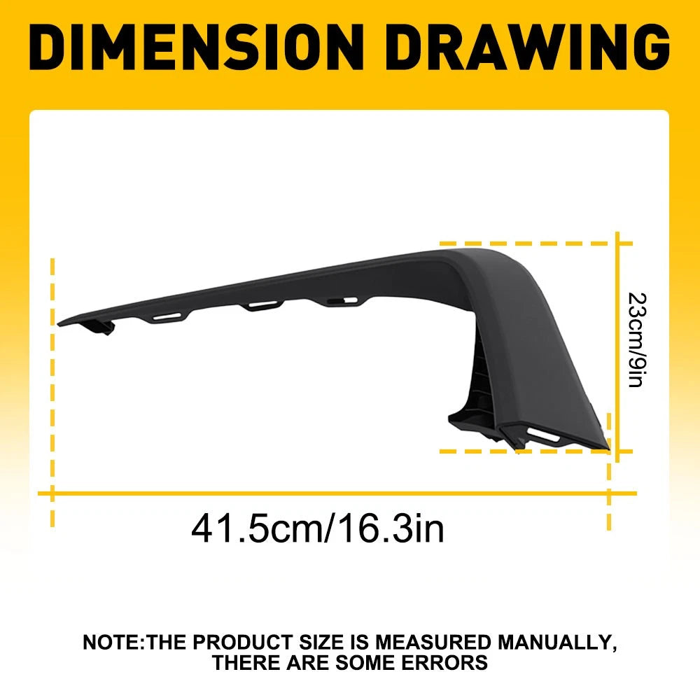 Front Left Upper Bumper Molding for Honda Pilot (2019–2022) 71108TG7A50 Black