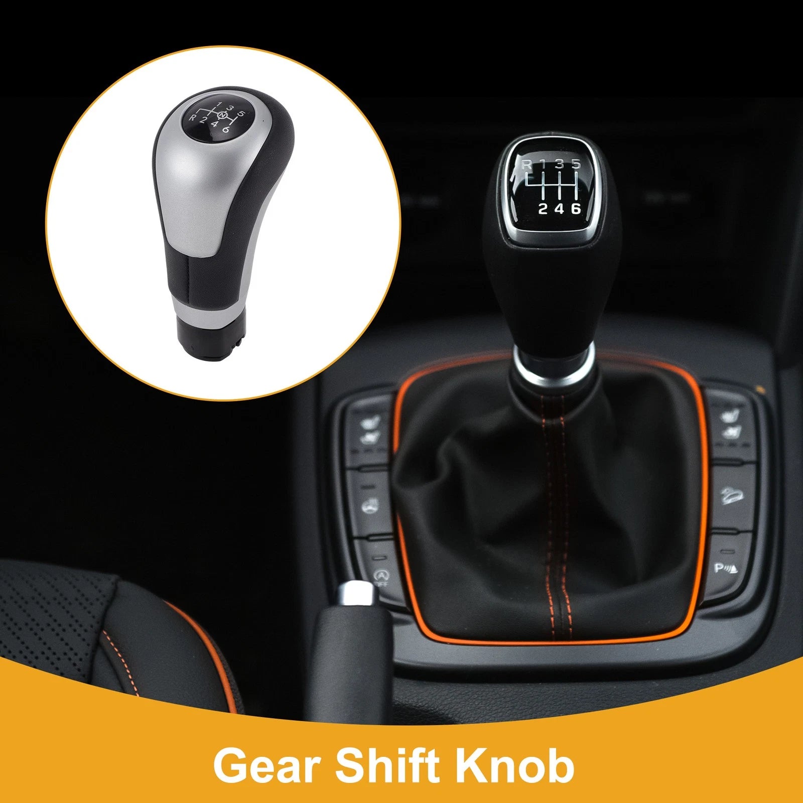 6 Speed Gear Shifter Knob for Mercedes-Benz A-Class W176 (2012–2018) Faux Leather