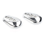 Chrome Oval Rear View Mirror Cover Caps for Harley Dyna Softail Sportster