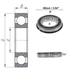 Deep Groove Ball Bearing 55x90x18mm for Scooter Skateboard (6011NR2RS)