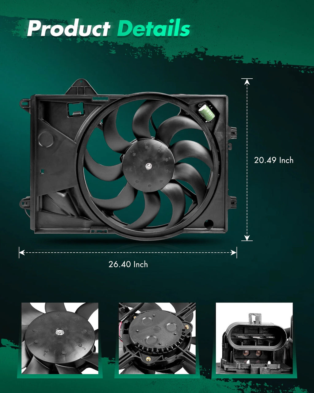 Radiator Cooling Fan 621-071 for Chevrolet Sonic (2012–2018) 1.8L L4