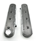 Polished Finned Valve Covers for Holley LS Chevy Engines (LS1 LS2 LS3)