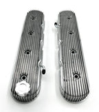 Polished Finned Valve Covers for Holley LS Chevy Engines (LS1 LS2 LS3)