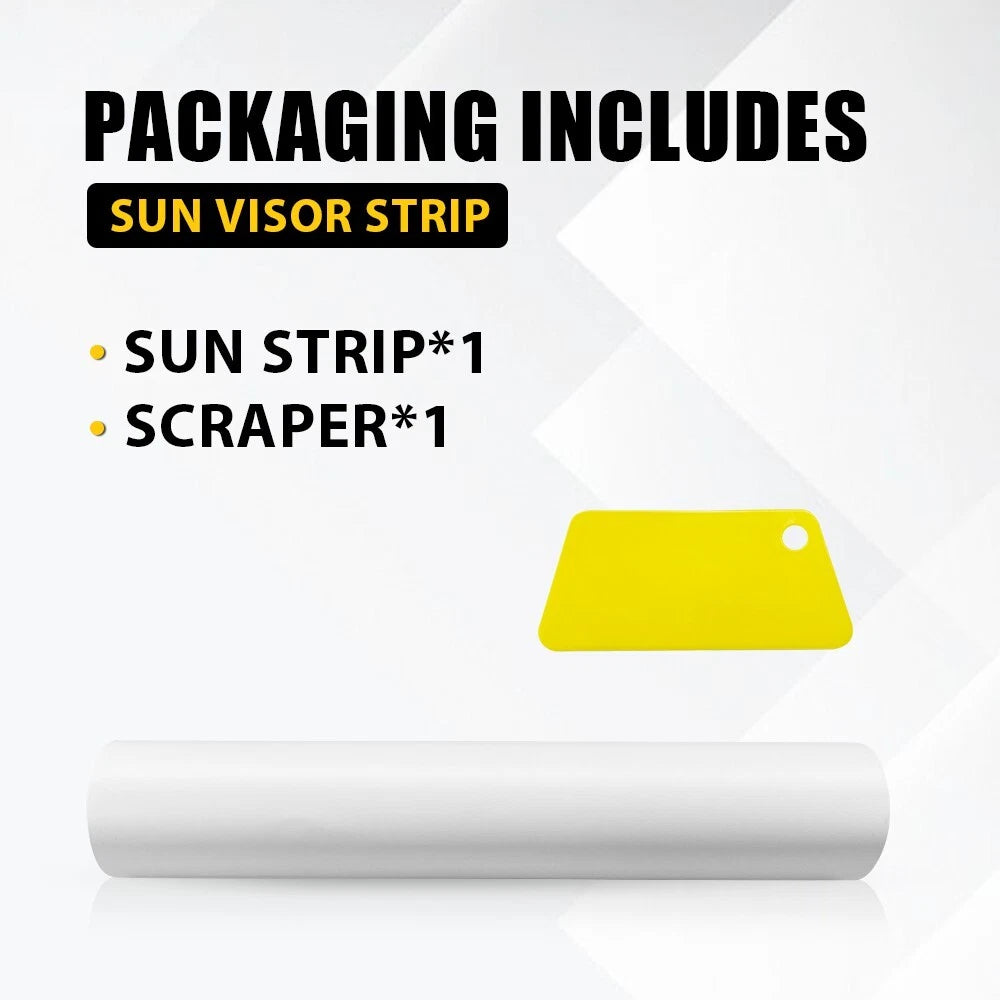 Matte White Window Visor Sun Strip for Car Windshield (DIY)