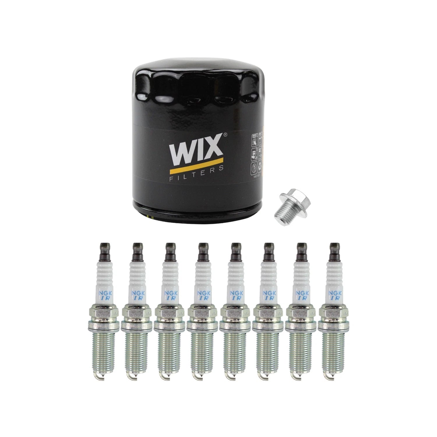 Wix Engine Oil Filter & NGK 8 Laser Iridium Spark Plugs for LX470 Tundra (1998–2007)