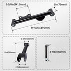 Set of 2 Rear Upper & Lower Tubular Control Arms for Ford Mustang (1979–2004)