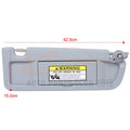 Right Sun Visor for Honda Civic EX Sedan 1.8L (2006–2008) Clear Gray