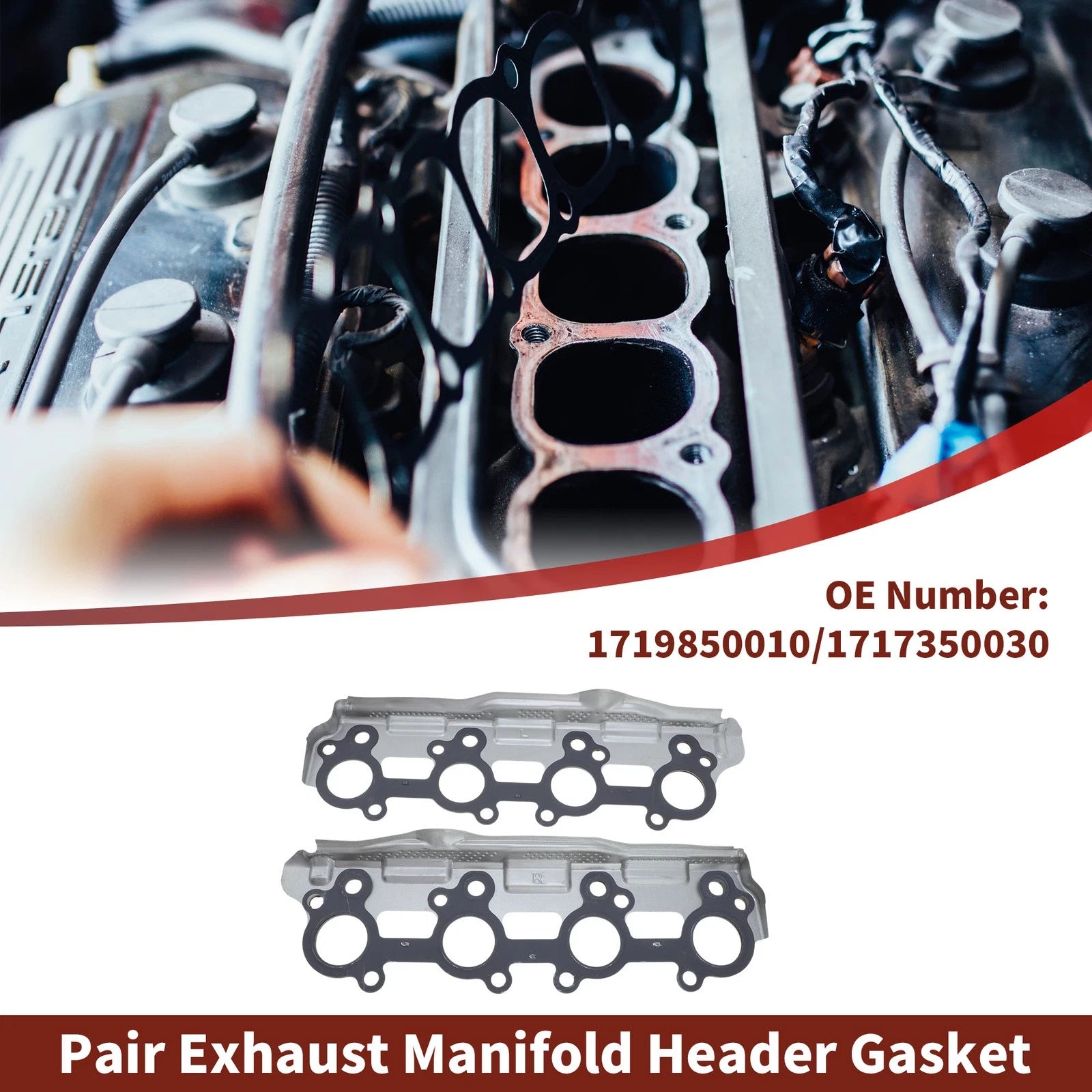 Exhaust Manifold Header Gasket for Toyota 4Runner (2005–2009) No. 1719850010
