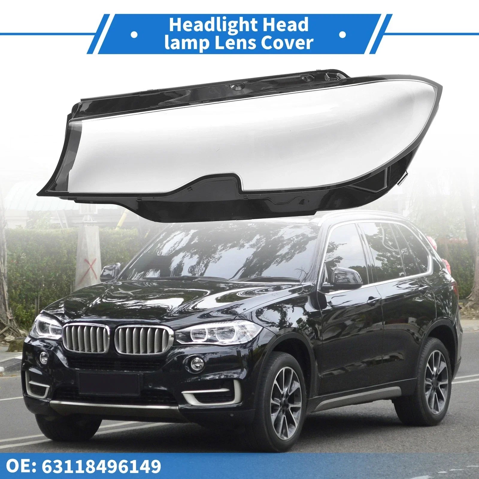 Front Left Headlight Lens Cover for BMW 330i (2019 - 2021)