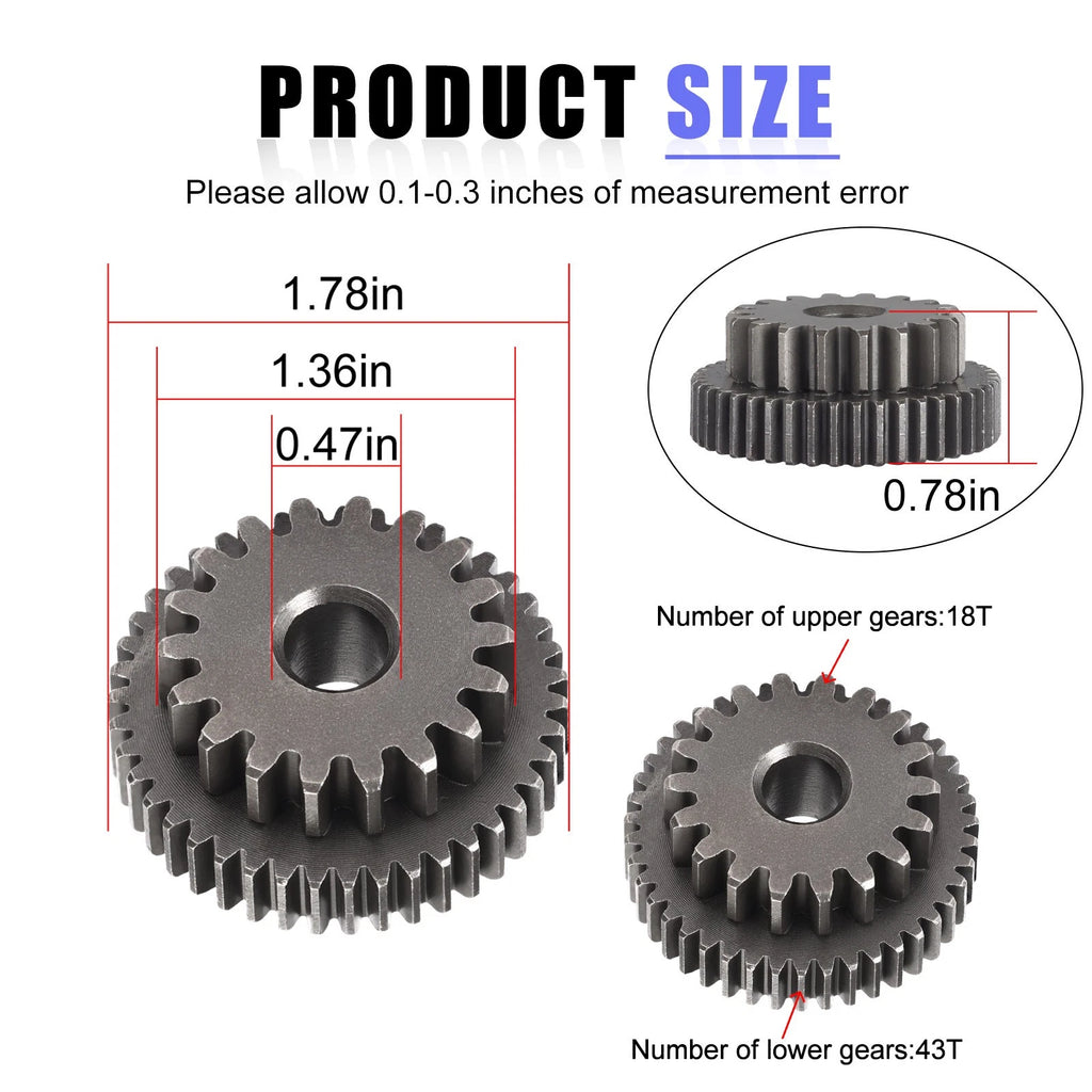 Starter Gear Reduction 43T/18T for Honda Rubicon 500 TRX (2001–2014)