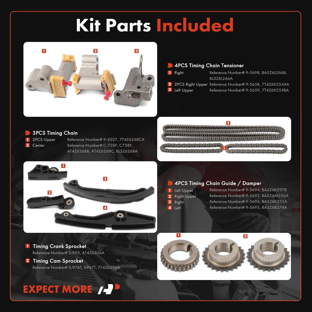 Timing Chain Kit for Ford Explorer (2013–2017) Lincoln MKS MKT MKZ