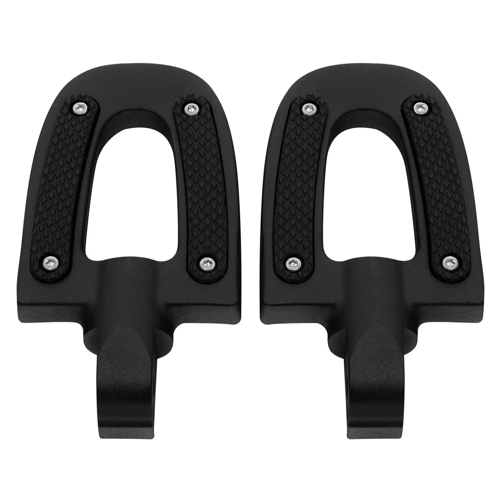 Matte Black Rear Passenger Footpegs for Harley Softail Fat Boy (2018-2025)