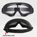 Motorcycle Goggles for Over Glasses - Anti-Fog Shatterproof UV400 Lenses