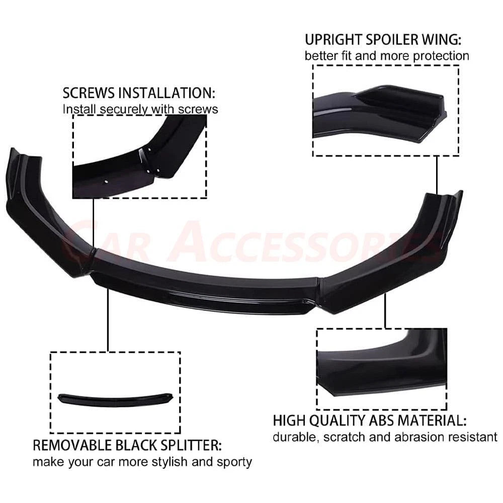 Front Bumper Lip Body Kit Spoiler Splitter for Honda Accord (2003–2007)