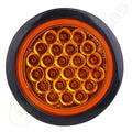 15pcs 24V 4" LED Side Marker Tail Lights for Trailer Clearance (Round Amber)