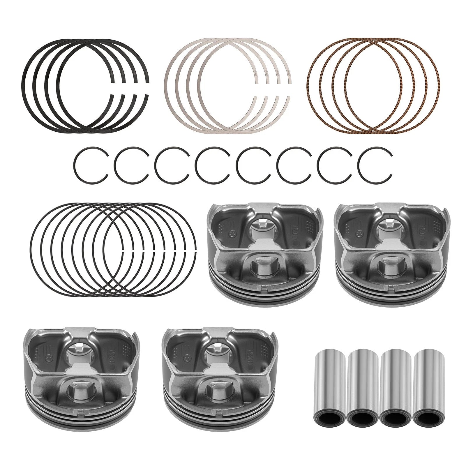 2.4L Engine Pistons & Rings Kit for Kia Sorento, Optima, Hyundai Sonata (2011–2019)