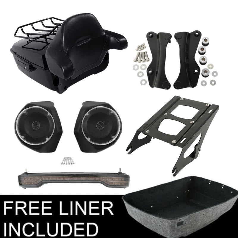 Trunk Rack Light Speakers Pad for Harley Touring (2014–2023)
