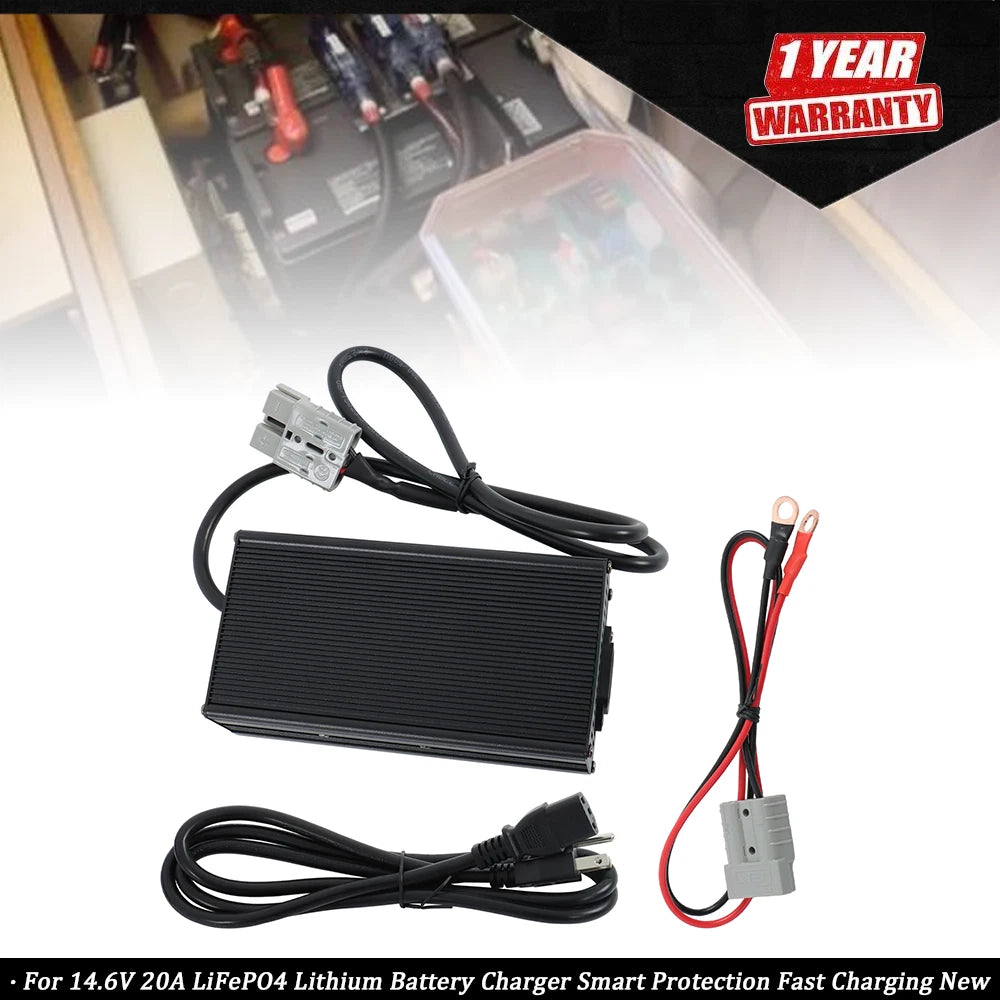LiFePO4 Lithium Battery Charger for Automotive (14.6V, 20A)