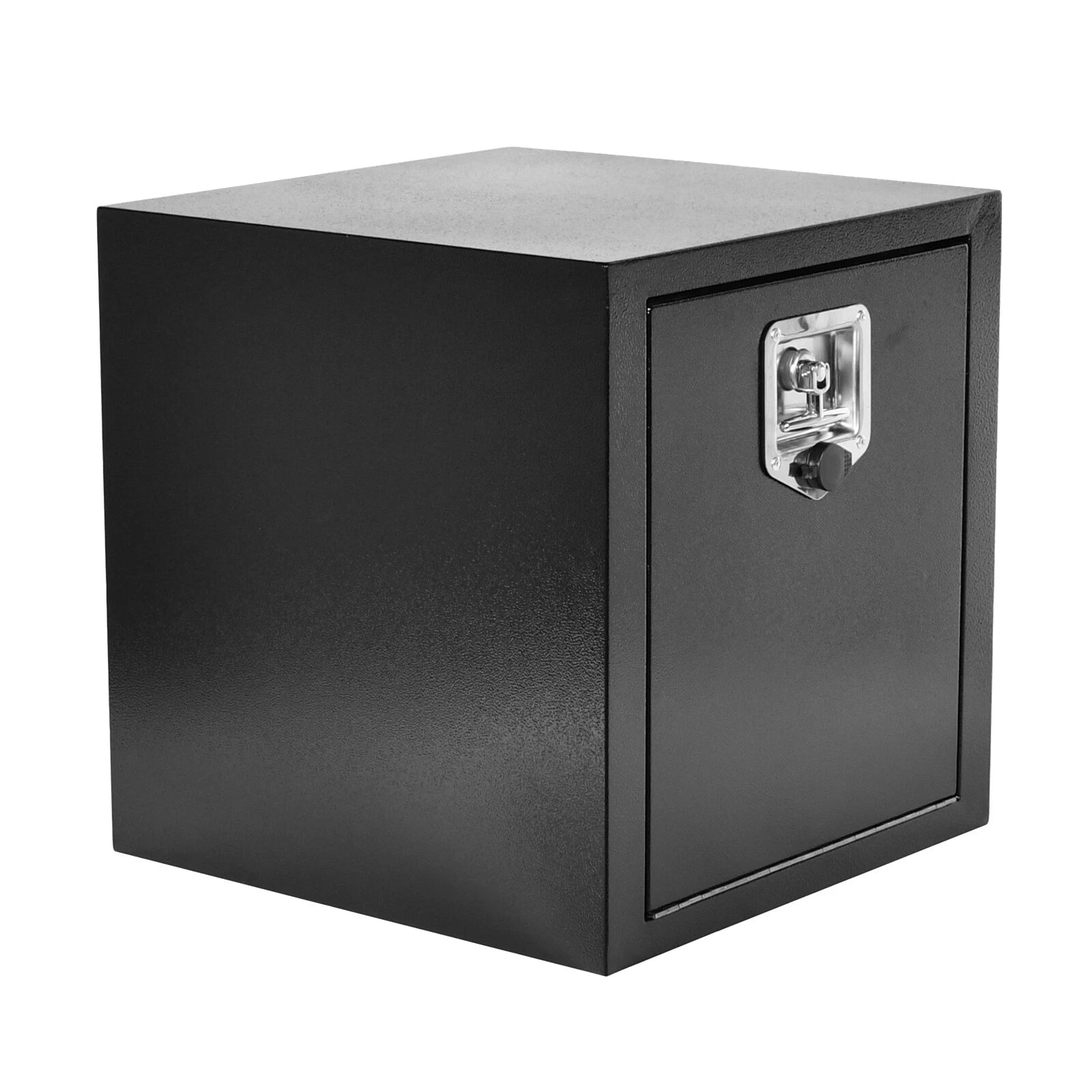 Steel Tool Box for Pickup Truck (18" x 18" x 18") - Black, Lock & Key