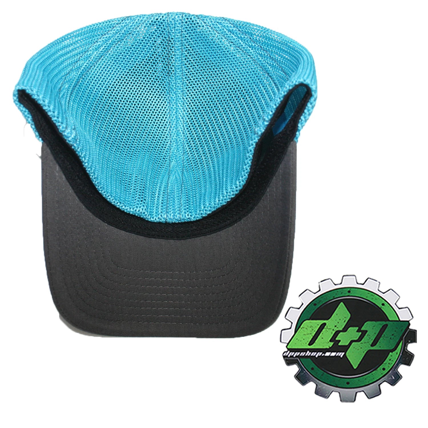 Powerstroke Trucker Hat for Ford (Charcoal Gray/Blue, Flex Fit)