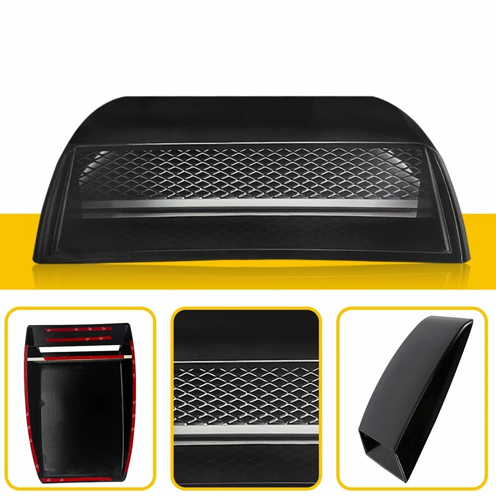 Hood Scoop for Universal Car SUV (Black Decorative Air Flow Intake)