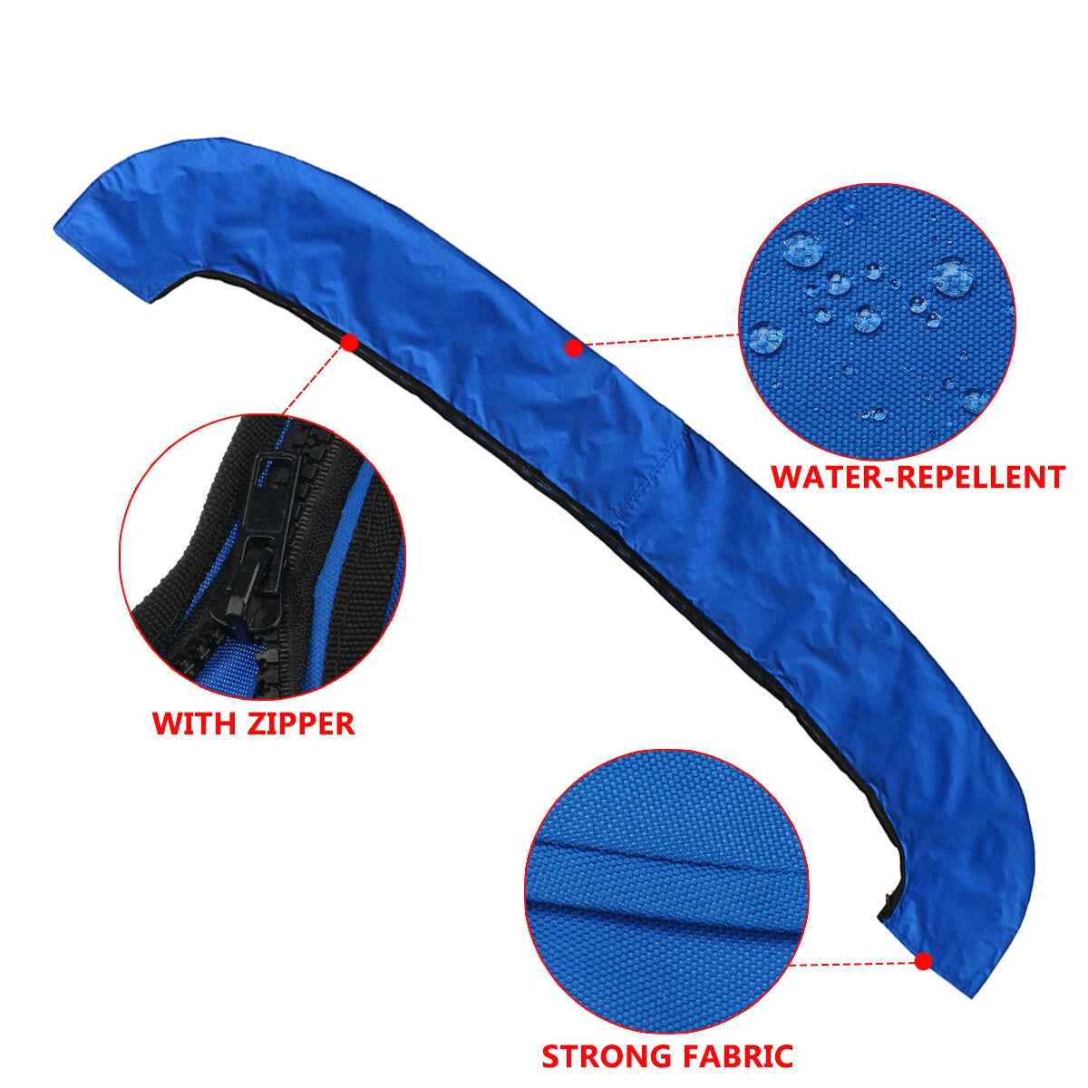 Bimini Top Boot Cover for Boat (600D Blue, 4 Bow)
