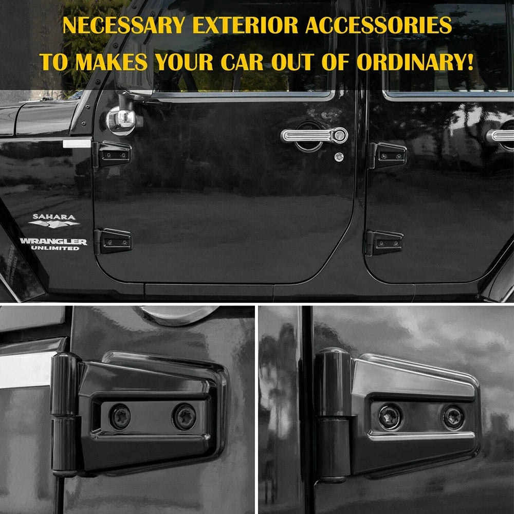 10pc Hood Hinge Set for Jeep Wrangler JK Unlimited (2007–2018)