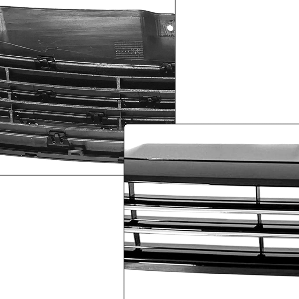 Front Upper Grille Assembly with Chrome Face for VW Jetta (2011-2014)