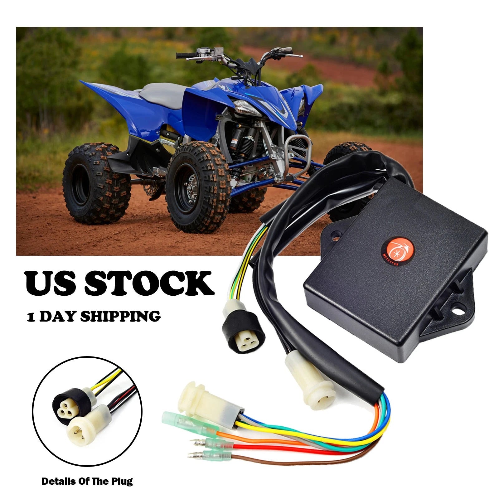 CDI Ignitor Module for Yamaha Big Bear Moto 4 YFM350ER (1987–1988) 1YW-85540-20-00