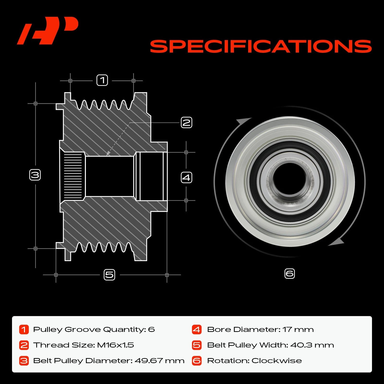 Alternator Clutch Pulley for Nissan X-Trail (2001–2019)