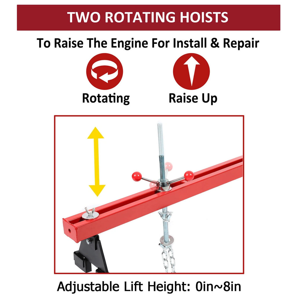 Engine Support Bar for Garages & Auto Repair Shop (1100 lbs)