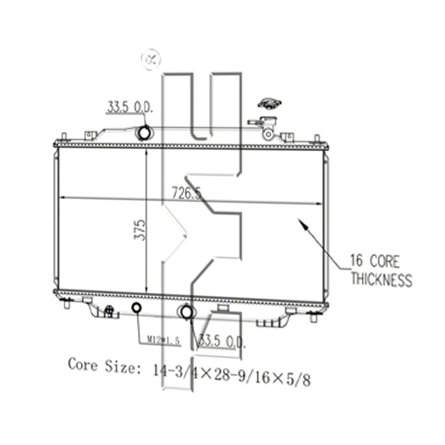 Replacement Plastic Aluminum Radiator for Ford Ranger PX (2011–2018)