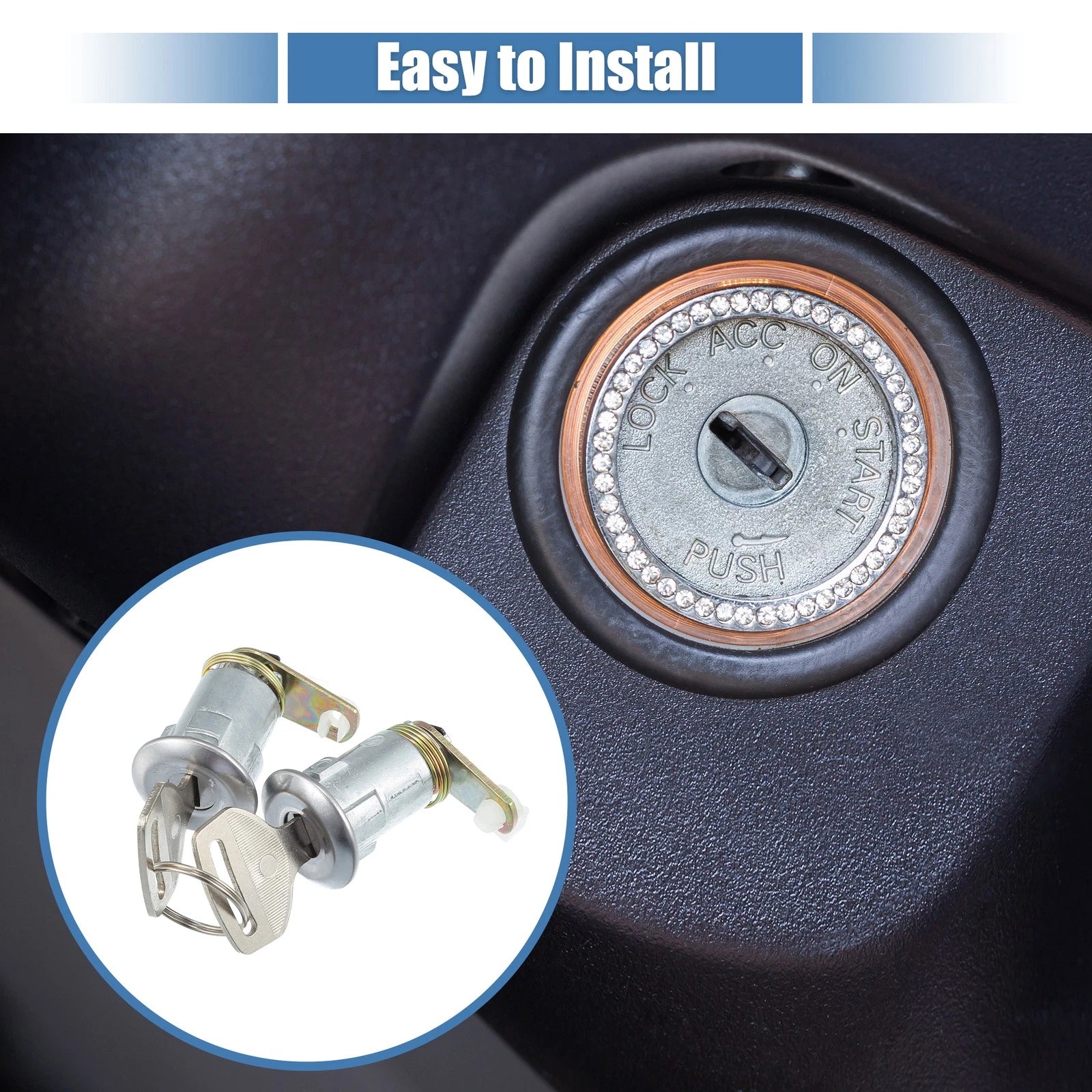 Set of 1 Ignition Switch Cylinder with Key for Toyota Land Cruiser (No. 6905119065)