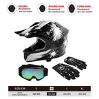 Youth ATV Helmet Full Face Off Road Dirt Bike for Kids S M L XL