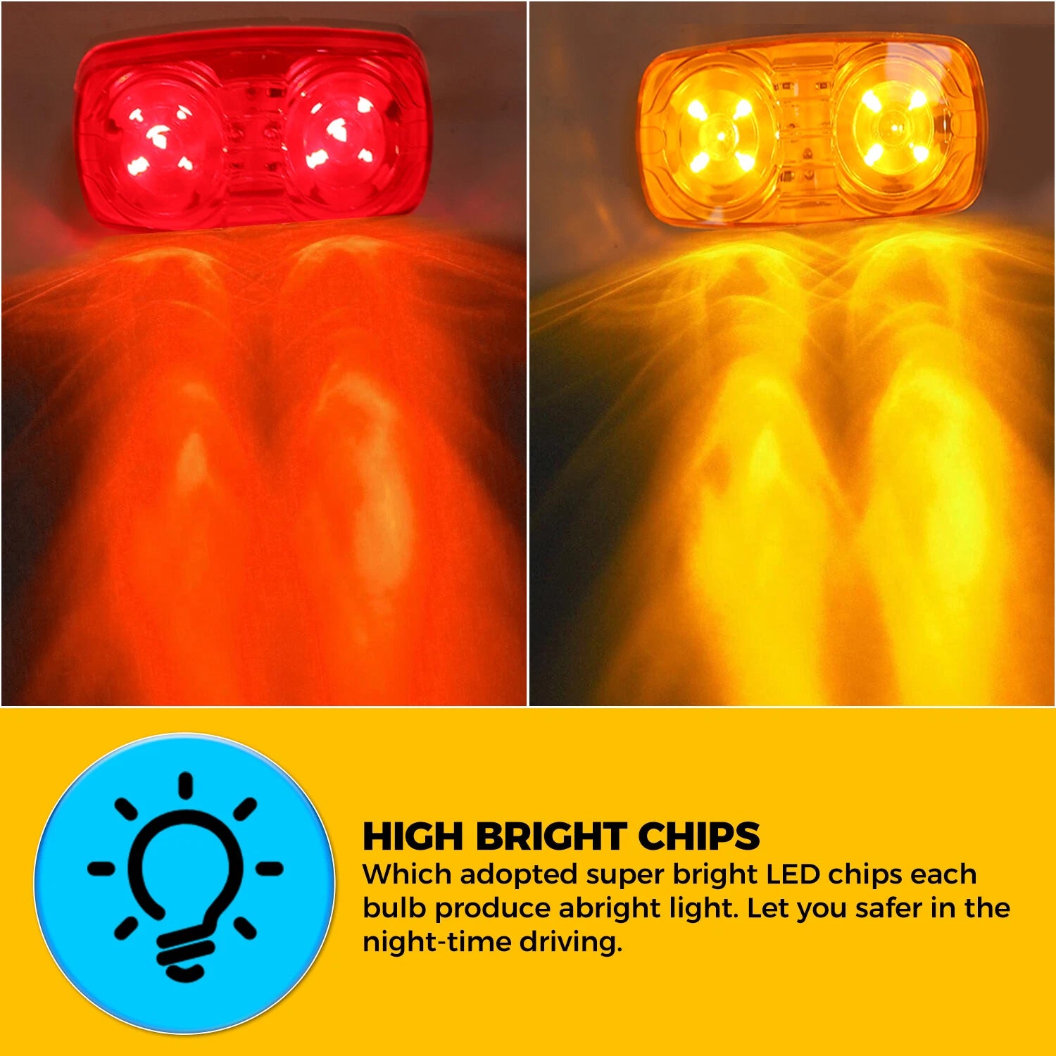 LED Trailer Marker Light for Various Models (Red/Amber)
