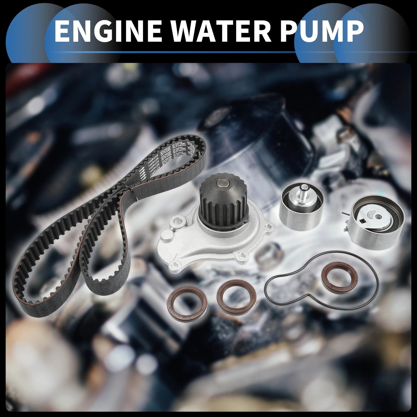 Water Pump with Timing Belt Kit for Chrysler PT Cruiser (2001–2010) No. 4694307AC/4781570AB