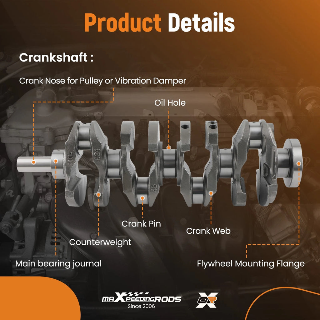 Set of 4 Engine Crankshaft Connecting Rod Bearings for Hyundai Kia 2.4L 23111-2G200