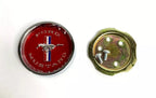 Center Caps Tri-Bar Pony Red Set for 1965–1966 Ford Mustang