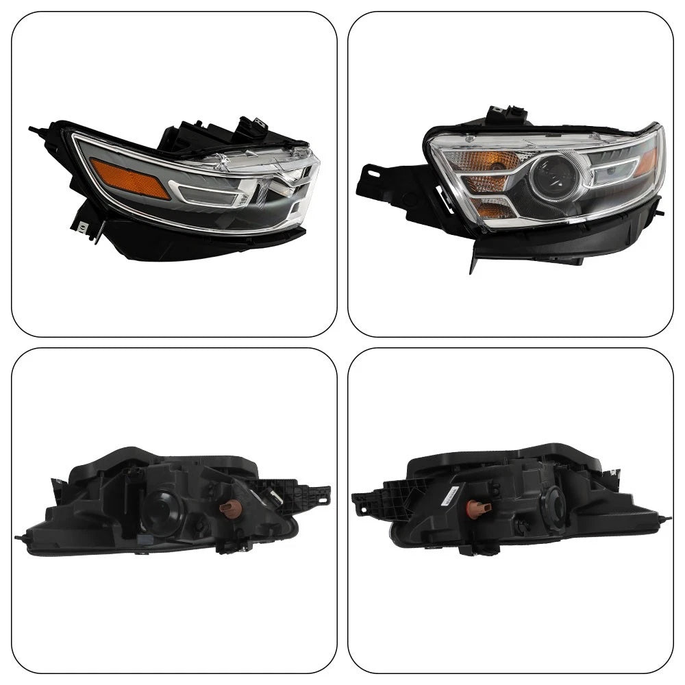 Set of 2 Clear Halogen Headlights for Ford Taurus (2013–2016)