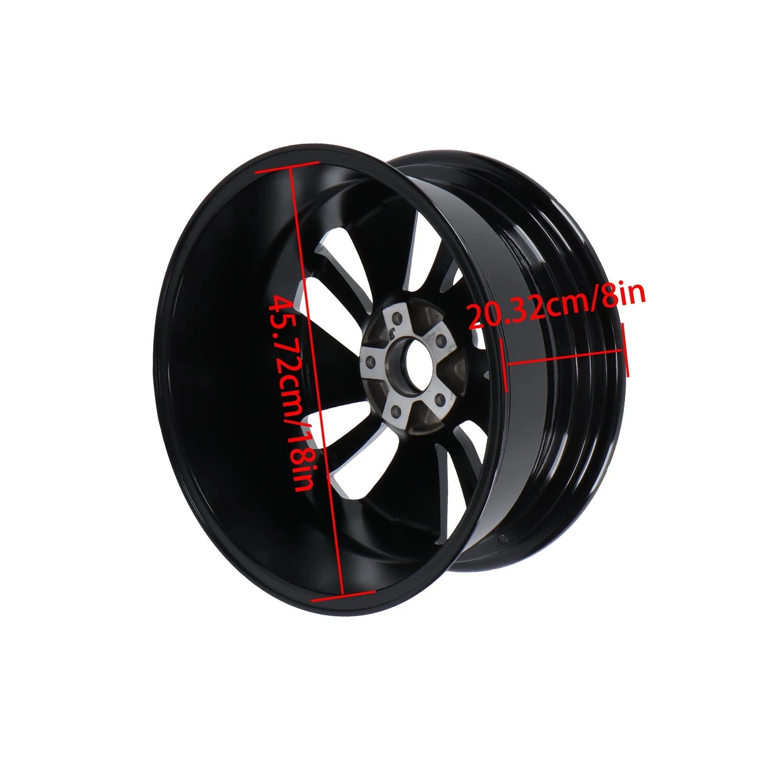 18x8" Black Aluminum Wheel Rim for Honda Accord (2016–2017)