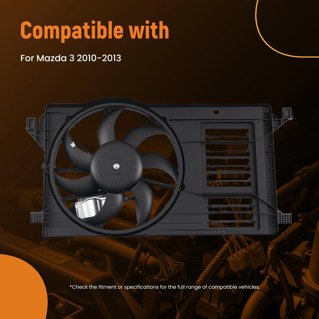 Electric Radiator Cooling Fan for Mazda 3 2010–2013 (LF8B)