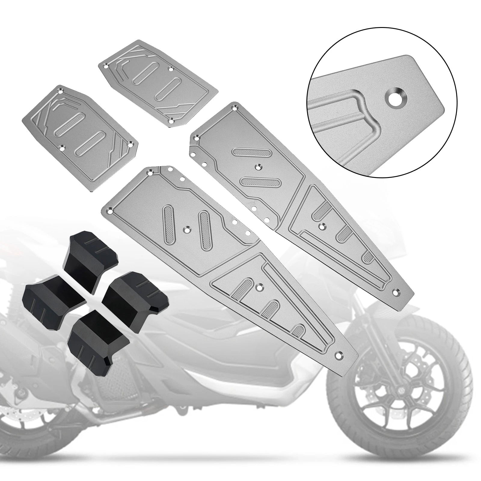 Footboard Foot Rest Pad Peg Plate for Aprilia SR GT200 SR GT125 (2022–2023)