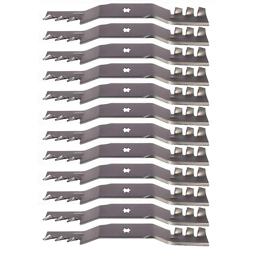 12X Toothed Mulching Mower Blade for Massey Ferguson (Replaces 942-04053B)
