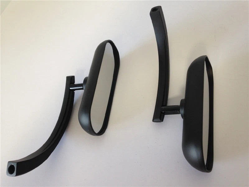 Black Custom Mini Oval Mirrors for Suzuki Savage Intruder Volusia (1996–2004)