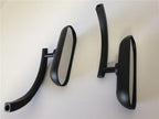 Black Custom Mini Oval Mirrors for Suzuki Savage Intruder Volusia (1996–2004)