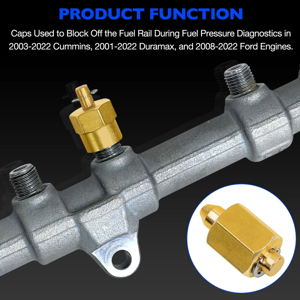 Set of 5 Injector Rail Fuel Line Caps for Make Model