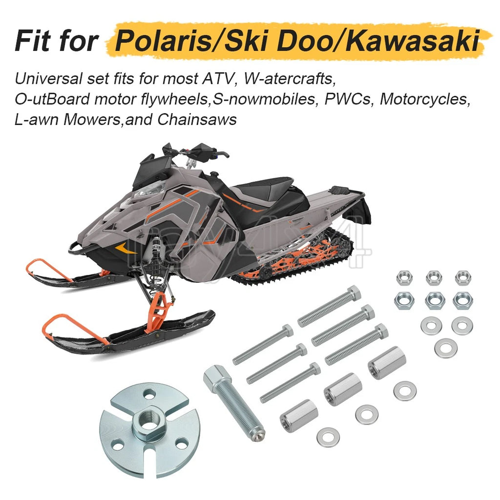 Flywheel Puller Tool for Polaris Ski Doo Kawasaki Snowmobile (Universal)